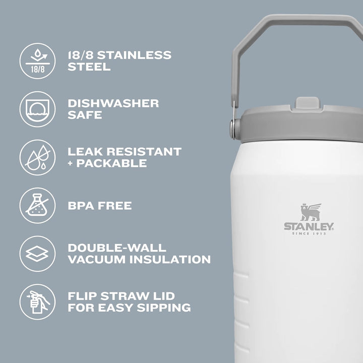 Stanley IceFlow™ Klapp-Trinkhalm-Krug, 1,8 l Fog 1,8 l Einfarbig, Fog 1,8 l Einfarbig