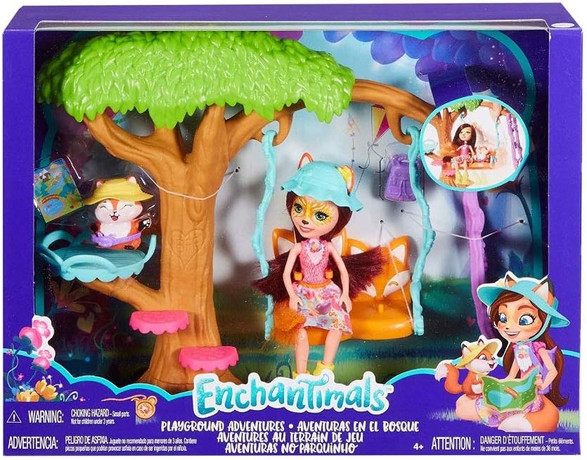 Mattel Enchantimals FRH45 Felicity Fox und Flick Spielplatz-Abenteuer Fox Backyard, Fox Backyard