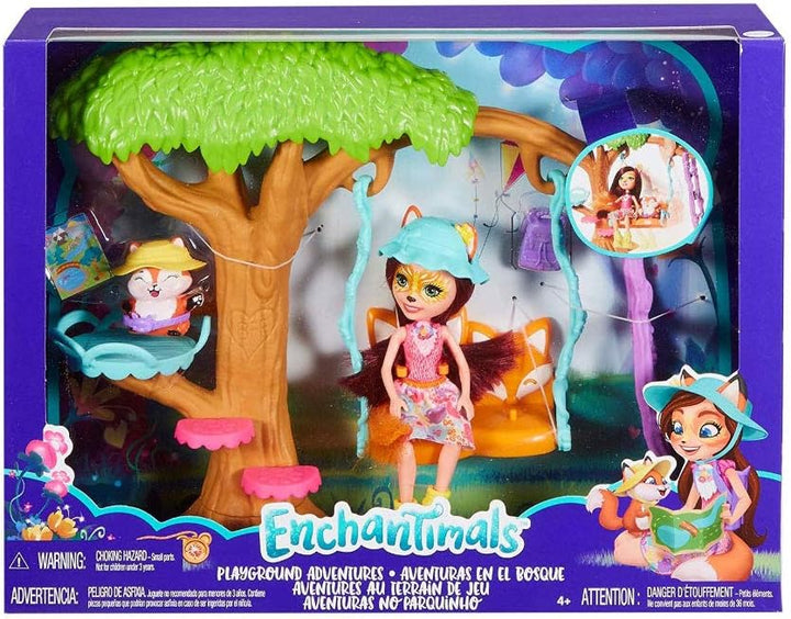 Mattel Enchantimals FRH45 Felicity Fox und Flick Spielplatz-Abenteuer Fox Backyard, Fox Backyard