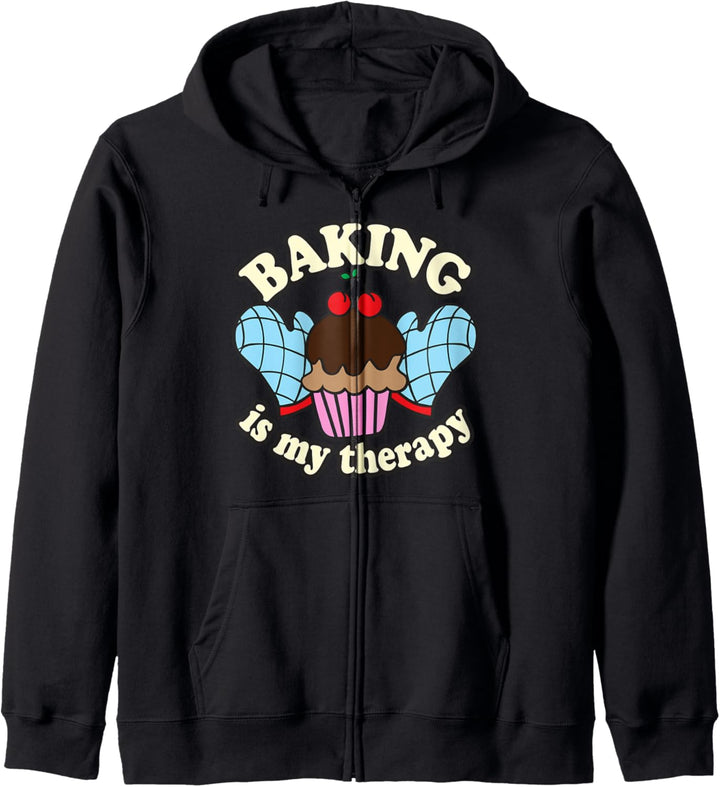 Backen Ist Meine Therapy Muffin Cupcake Kuchen Konditor Kapuzenjacke