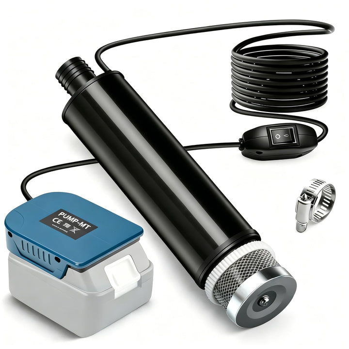 Tragbare Wasserpumpe Akku für Einhell 18V, 30L/min | Schmutzwasserpumpe, Edelstahl-Filter, Mini Tauc