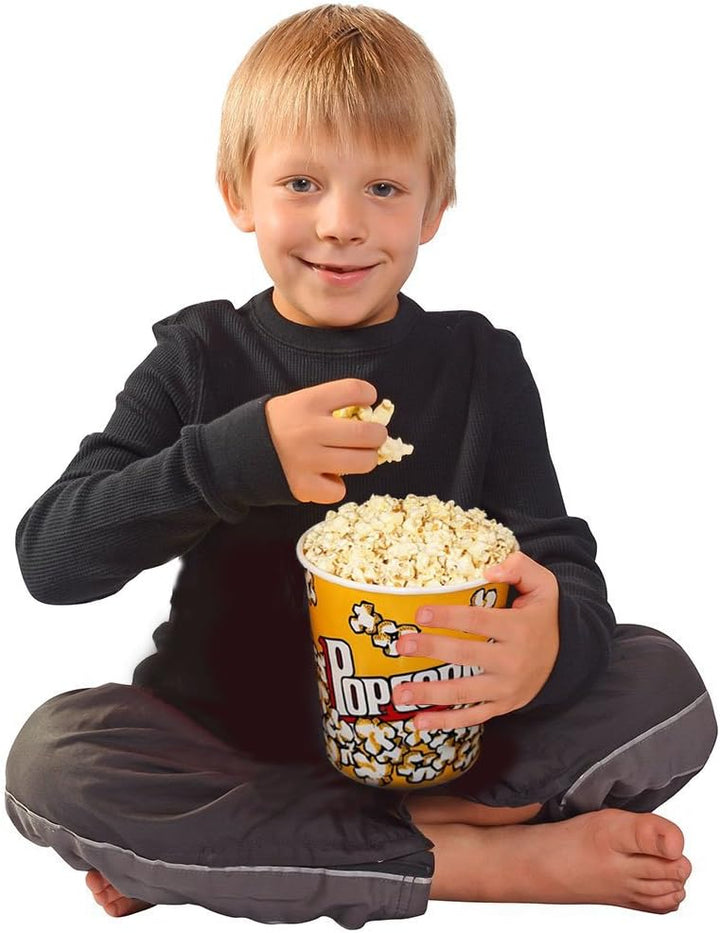 Novelty Place Retro-Stil Kunststoff Popcornbehälter für Movie Night - 7,25 "gross x 7,25" Top Durchm