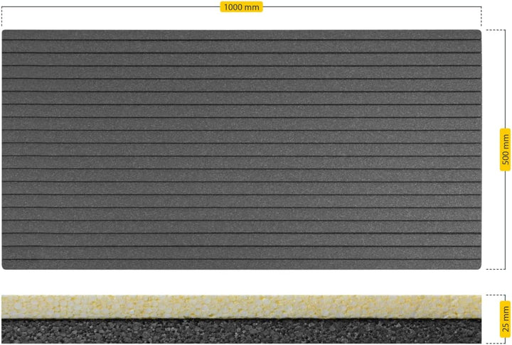 Schellenberg 66256 Rolladendämmung, ernergiespar Wärmedämmung für Rolladen, 100 x 50 cm/ 25 mm Stärk