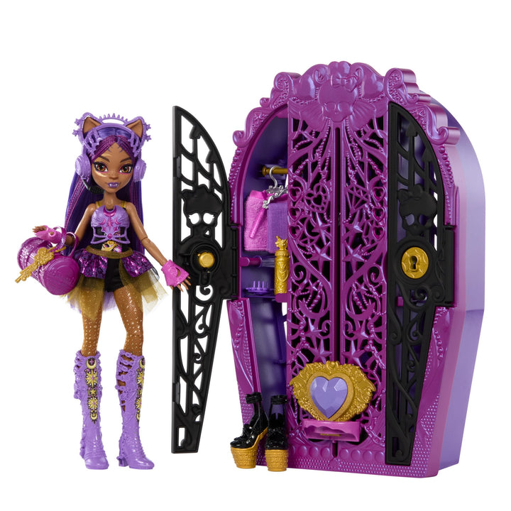 Monster High Skulltimate Secrets Puppen- und Accessoire-Set, Monster Mysteries Clawdeen Wolf mit Kle
