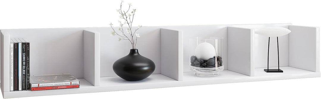 VCM Holz Eckregal Stand Aufbewahrung Standregal Bücherregal Deko Regal Honsa Weiss, Weiss