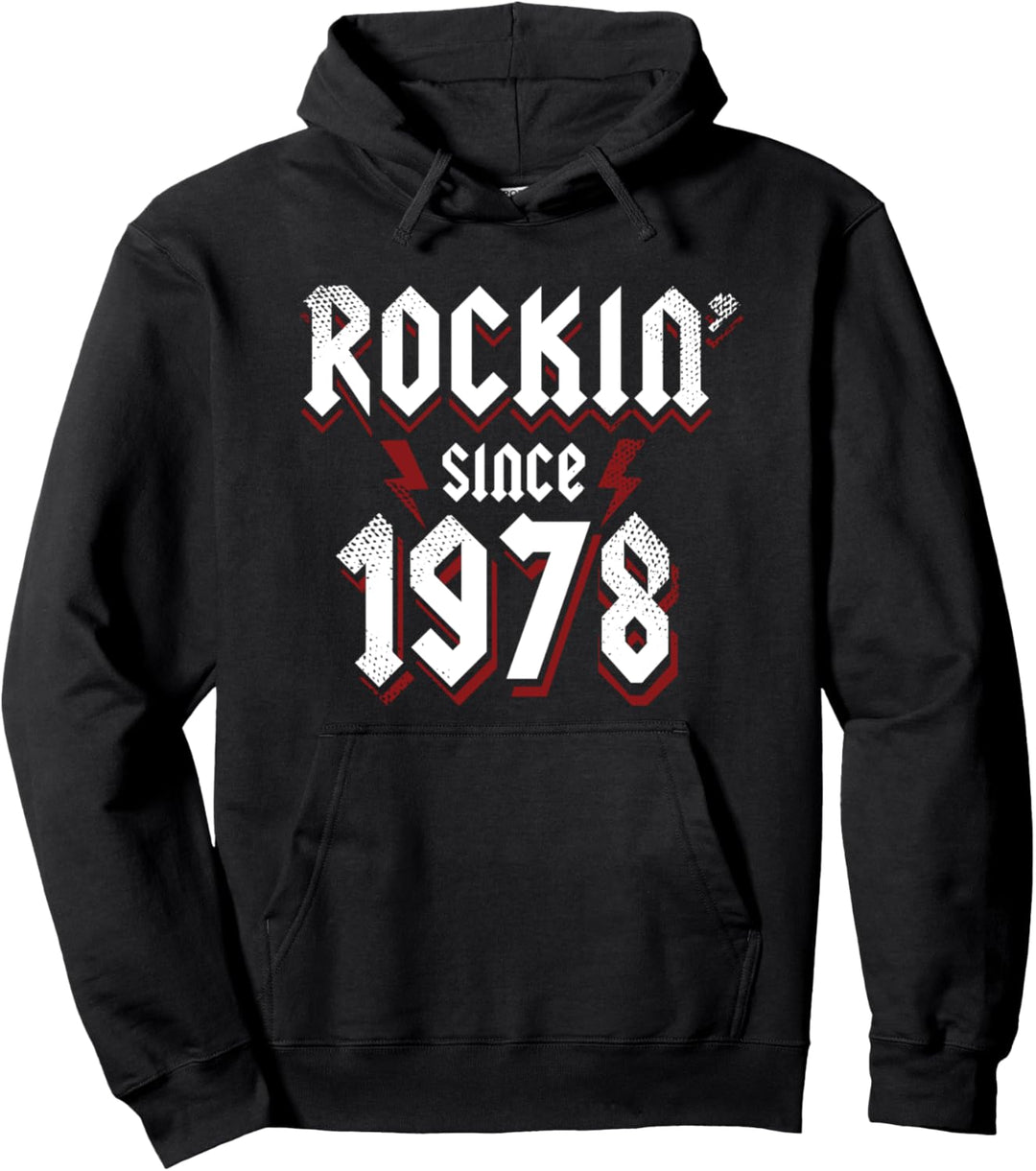Rockin Since 1978 45 Jahre alte Rockmusik 45. Geburtstag Pullover Hoodie