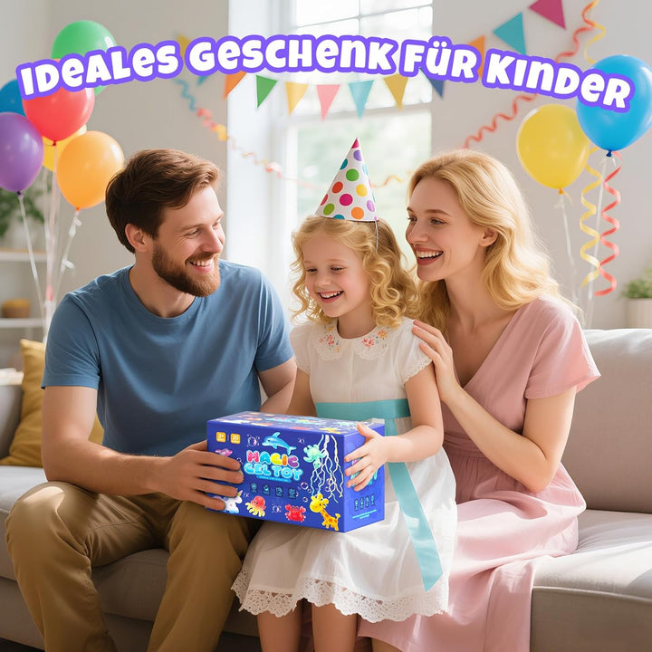 Hot Bee Wassergel Bastelset für Kinder 3-8 Jahre, Squishy selber machen Set mit 10 Gel-Flaschen & 8