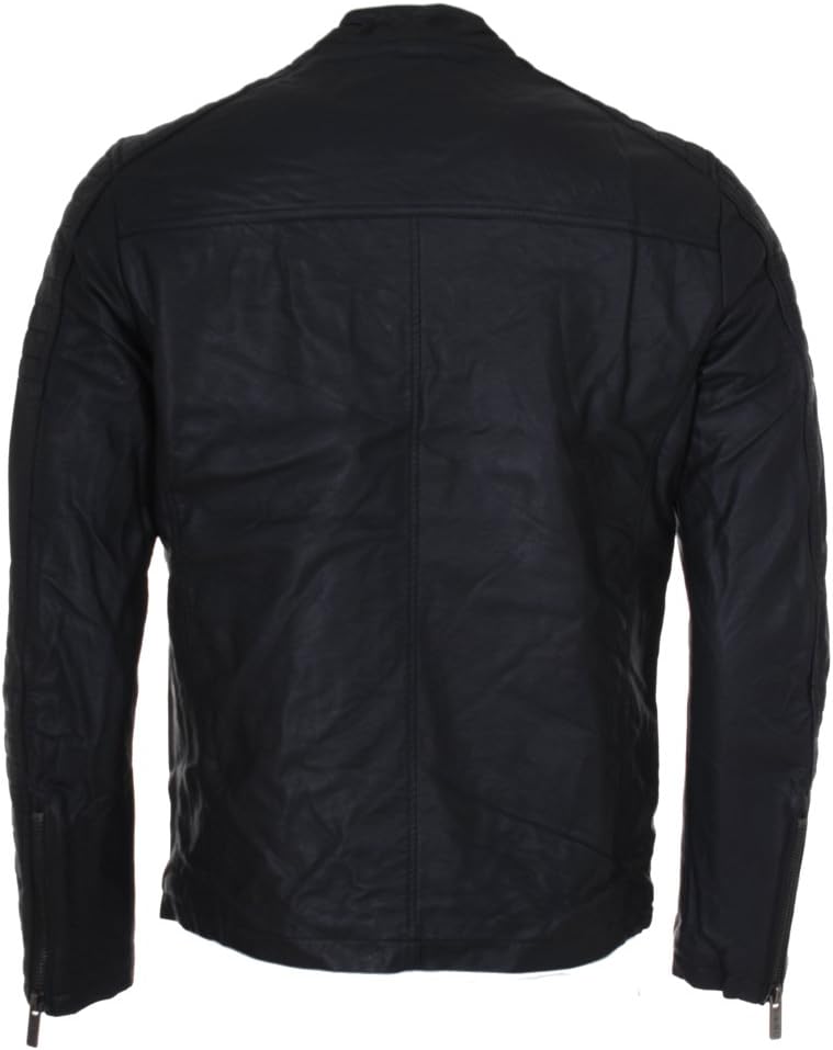 Redbridge Herren Übergangsjacke Kunstleder Jacke Biker Vintage schwarz Grösse XL