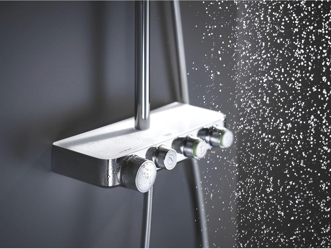 GROHE Euporia Smartcontrol 310 Cube Duo - Duschsystem mit Thermostatbatterie (wassersparend, 3 Strah