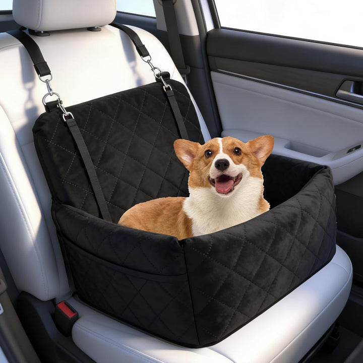 Hunde Autositz für Kleine Hunde, Hundesitz Auto mit dickem Memory-Schaum, Auto-Sitzerhöhung hundeaut