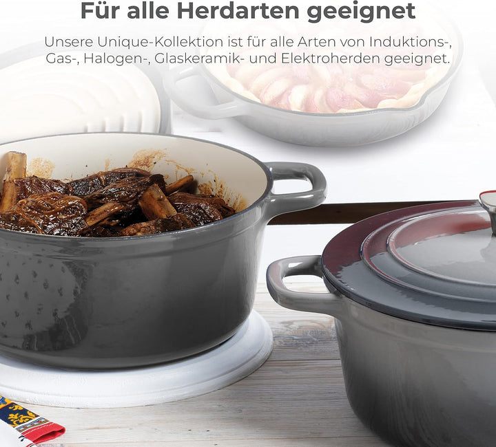 MasterPro Unique | Topfset 7-Teilig mit 3 Pfannen von 19, 27 und 30,5 cm Durchmesser und 1 Pfanne vo