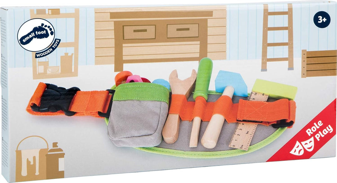 small foot 4745 Verstellbarer Werkzeug-Gürtel inkl. buntem Spielwerkzeug und -zubehör aus Holz, ab 3