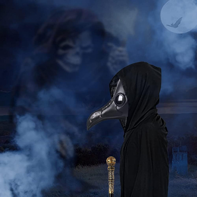 Pest Ärzte Maske Lange Nase Vogelschnabel Steampunk Maske Halloween Maske Gothic Retro Leder Vogelma