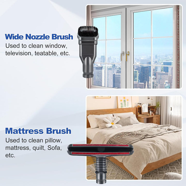 Dyson Fugendüsenbürsten 6er-Pack für DC32, DC33, DC19, DC19 T2, DC20 - Grau - Kombi-Polsterbürste, M