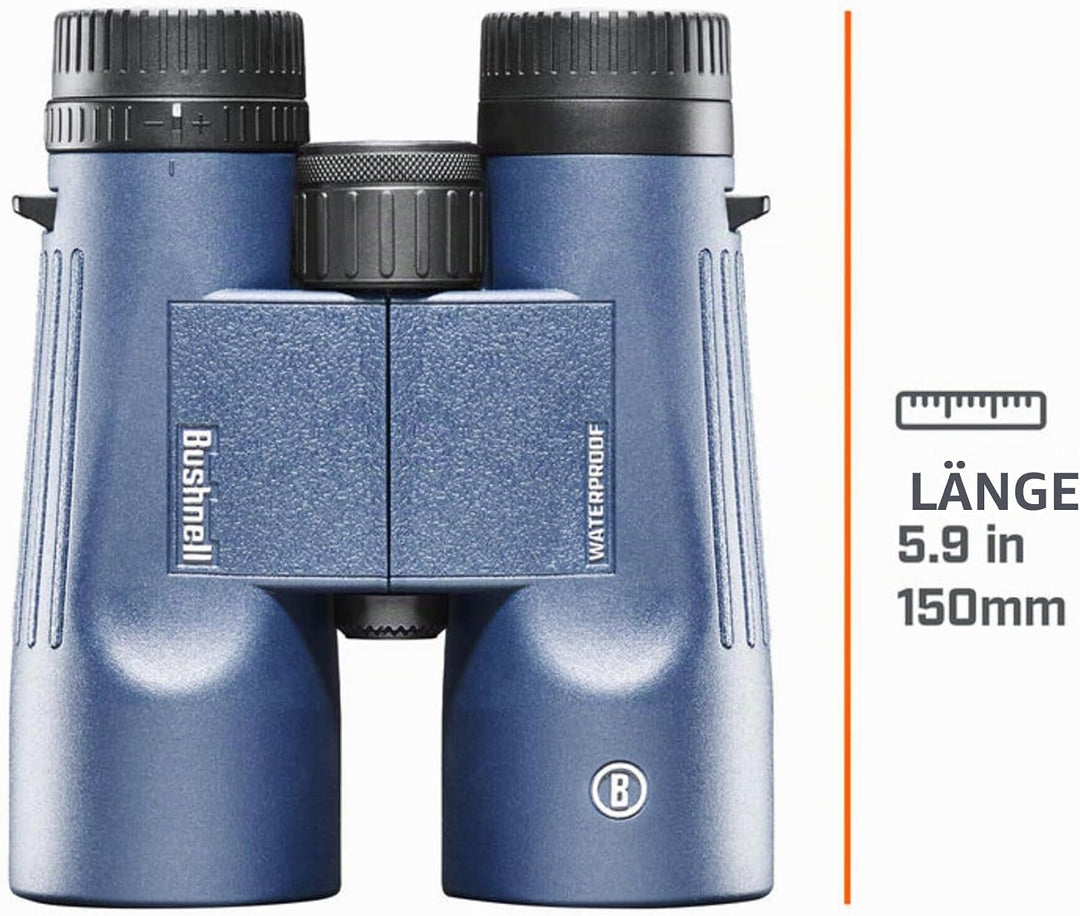 Bushnell - H2O 2 - Fernglas - 10x42 Dunkelblaues - Dachkant - Voll multivergütet - Wasserdicht/Besch
