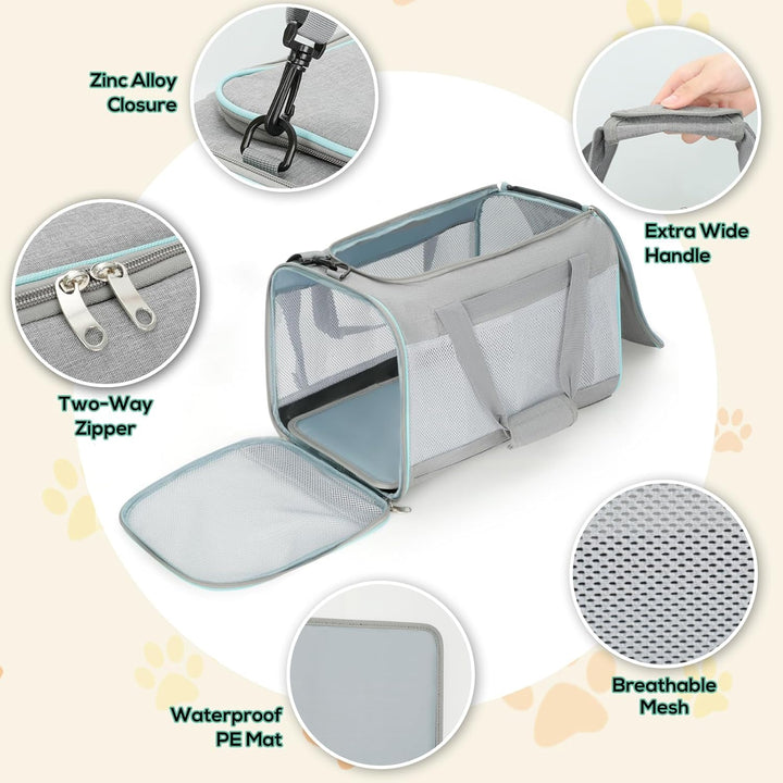 Cozary Transporttasche Für Katze Hund, Katzen Transportboxen, Hundetransportbox, Leichtes Haustiertr