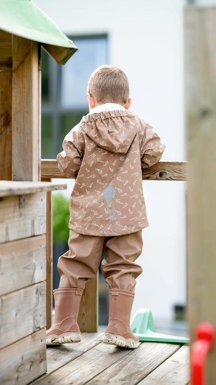 Sterntaler Unisex Baby Regenjacke Ungefüttert Drachen 92 lehmbraun, 92 lehmbraun