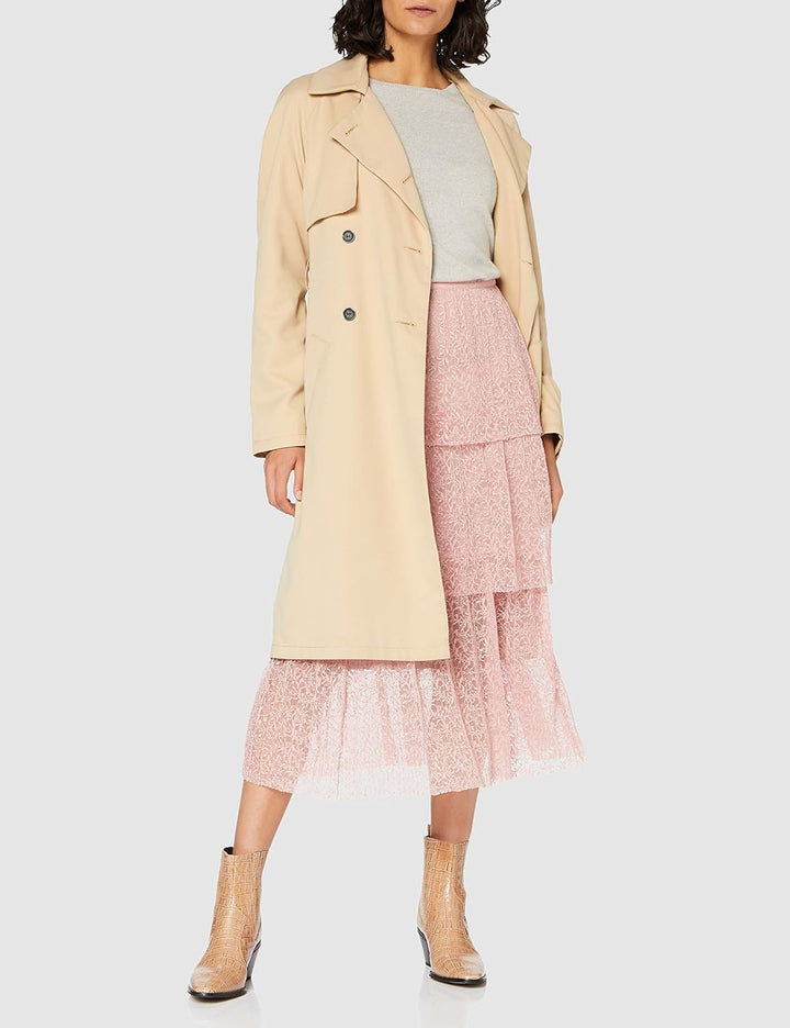 Miss Selfridge Petite Damen Blush Lace Tiered Skirt Rock, 10