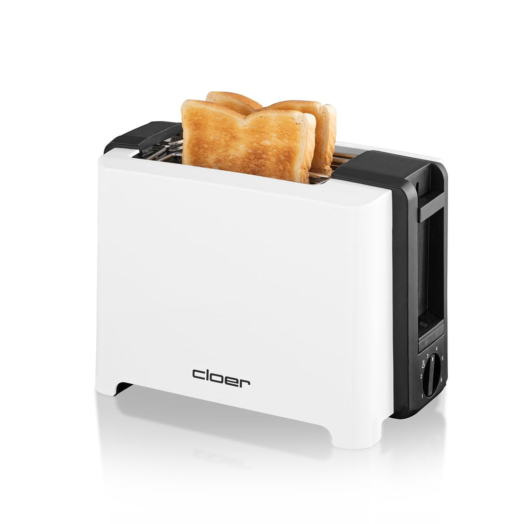 Cloer 3531 Full-Size Toaster für 2 XXL Toastscheiben, 750-900 Watt, Toast-Check-Funktion, Brötchenau