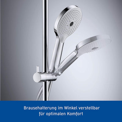 Duravit Universal Duschsystem, Duschset mit 3 Strahlarten (Rain, Pulse, Mono), Duschstange (700 mm)