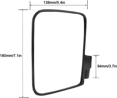 Seitenspiegel, Club Car Seitenspiegel Konvexe Rückspiegel Einfache Installation ABS-Glas Ersatz für