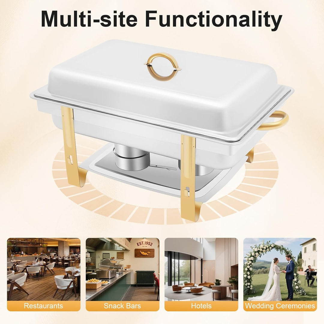 9L Chafing Dish Speisewärmer, 63 * 35 * 32cm Edelstahl Warmhaltebehälter, Grosse Kapazität, für Buff