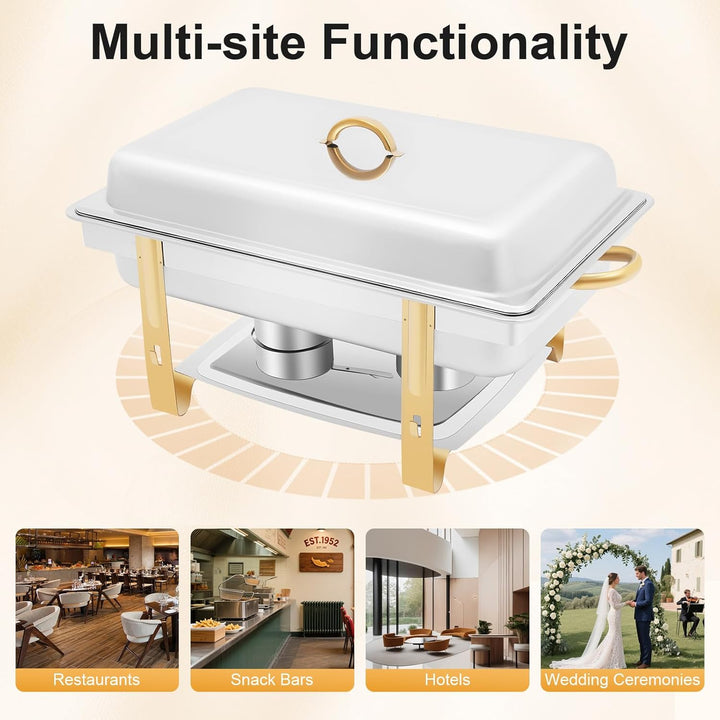 9L Chafing Dish Speisewärmer, 63 * 35 * 32cm Edelstahl Warmhaltebehälter, Grosse Kapazität, für Buff