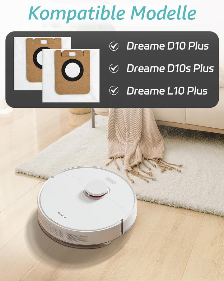 14 Stück Staubbeutel Zubehörset für Dreame D10 Plus / D10s Plus / L10 Plus Ersatzteil Zubehör Beutel