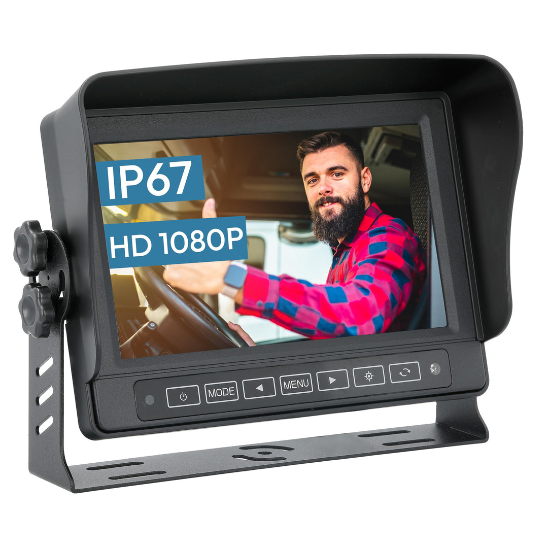 VSG24 13172-7" Spritzwassergeschützter IPX-67 Rückfahrmonitor / 12-24 Volt/Kamerastromversorgung/Bil