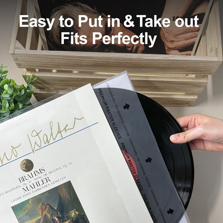 Schallplatten Innenhüllen 12 Zoll, 100 Stück Lp Schutzhüllen, Master Schallplatten Hüllen aus 3-Lagi