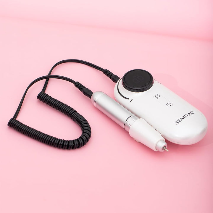 Semilac Nagelfräser Compact Lite – Kabellose Elektrische Nagelfeile mit Akku 2000mAh, 30.000 U/min,