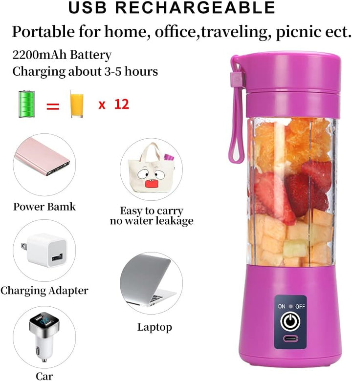 Mixer Smoothie Maker, Elektrischer USB-Entsafter Mixer, Tragbarer Mini-Mixer für Shakes und Smoothie