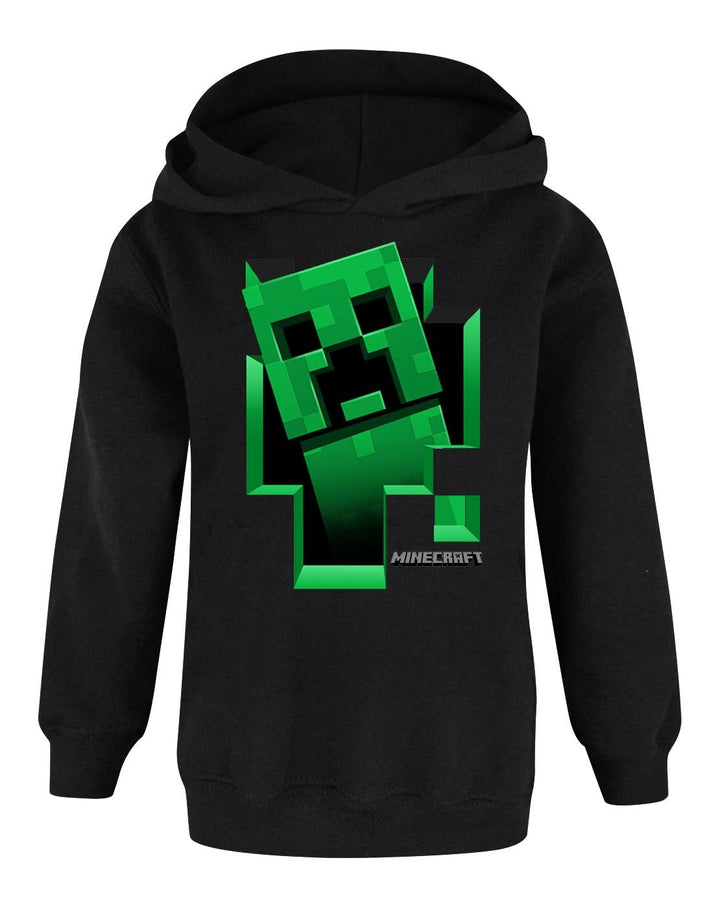 Minecraft Jungen Creeper Hoody Kapazenpullover 9-10 Jahre Schwarz, 9-10 Jahre Schwarz