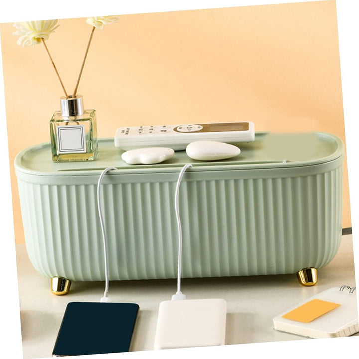 Alipis Plastikbehälter Mülleimer Kabelverwaltungskabel Organizer Box Desktop Kabel Hider Speicher Ne
