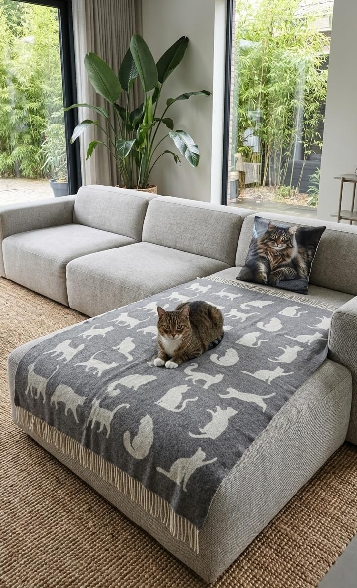 Wolldecke 100% Schurwolle Wohndecke in versch. Farben 140 x 200 cm Tagesdecke Schurwolldecke Woll-Pl