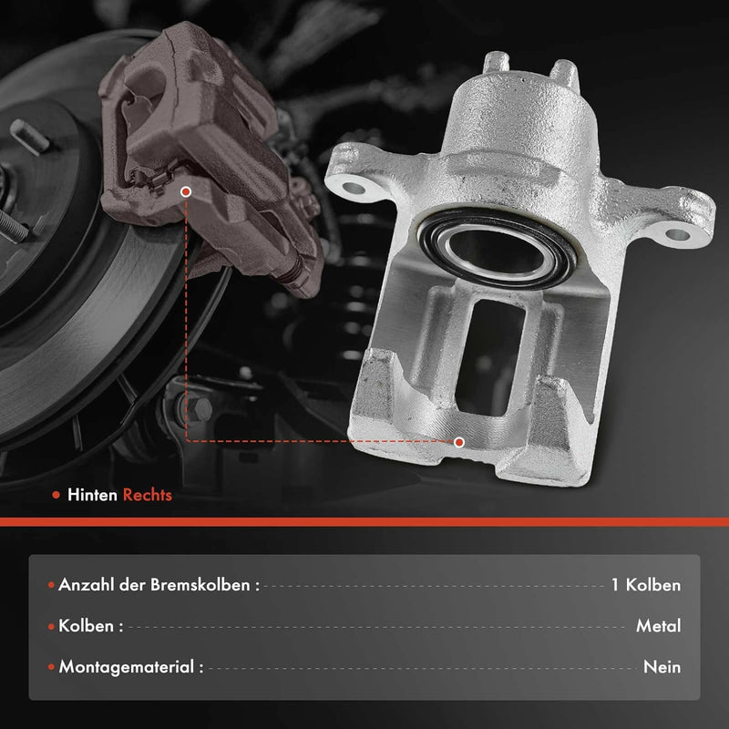 Frankberg Bremssattel Bremszange Hinterachse Rechts Kompatibel mit FR-V BE 1.7L-2.2L 2004-2009 Strea