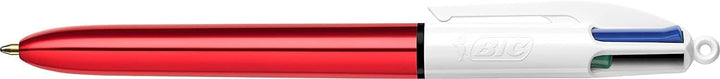 BIC 4 Farben Kugelschreiber Set 4 Colours Grip Pro, mit gummierter Griff-Fläche, 12er Pack & 4 Farbe