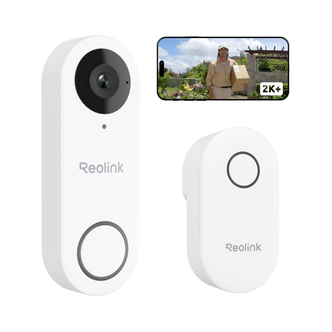 Reolink 5MP Video-Türklingel Wi-Fi Kamera mit Chime, 3:4 Kopf-zu-Fuss-Ansicht, 180° Blick, 5/2,4GHz