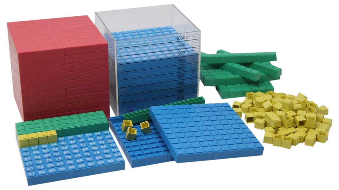WISSNER aktiv lernen - Dienes Dezimal Rechensatz 132 Teile - RE-Plastic° 132 pieces Single, 132 piec