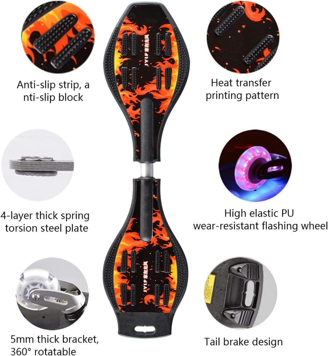 Waveboard Kinder Street Surfen Caster Torsion Skateboard Double Decks Casterboards für Wave/Surf Wav