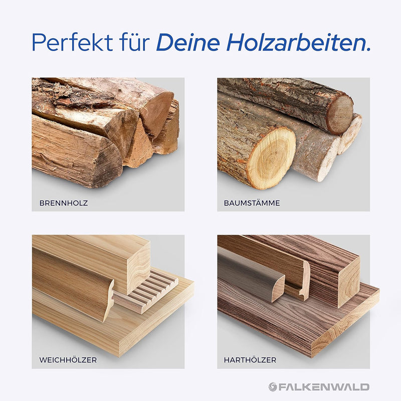 FALKENWALD® Zylinderfräser Grob 20mm - Winkelschleifer Zubehör für Holzbearbeitung - Frässcheibe für