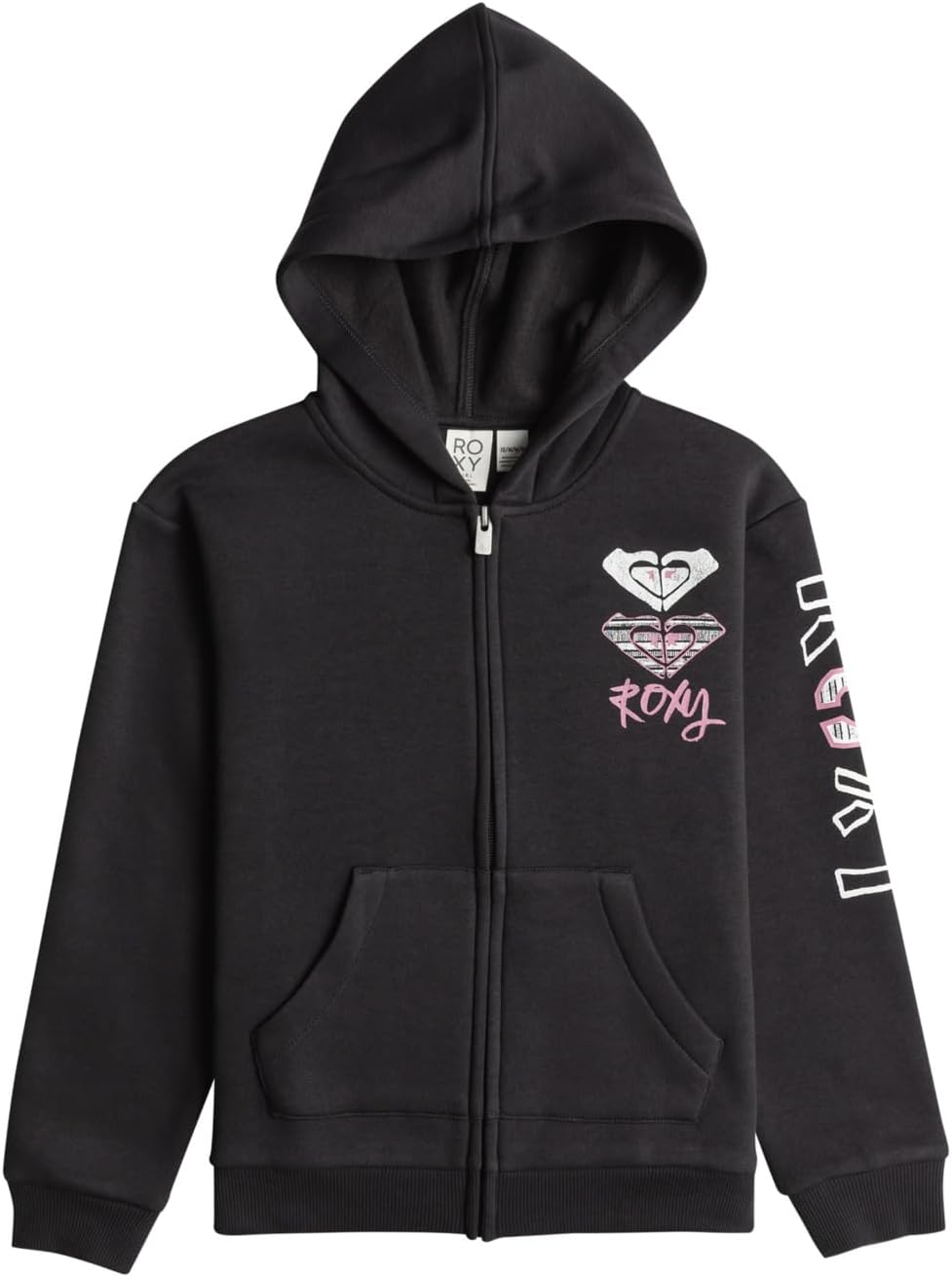 Roxy Mädchen Surf Feeling Zipped Brushed Sweatshirt 4 Jahre Phantom, 4 Jahre Phantom