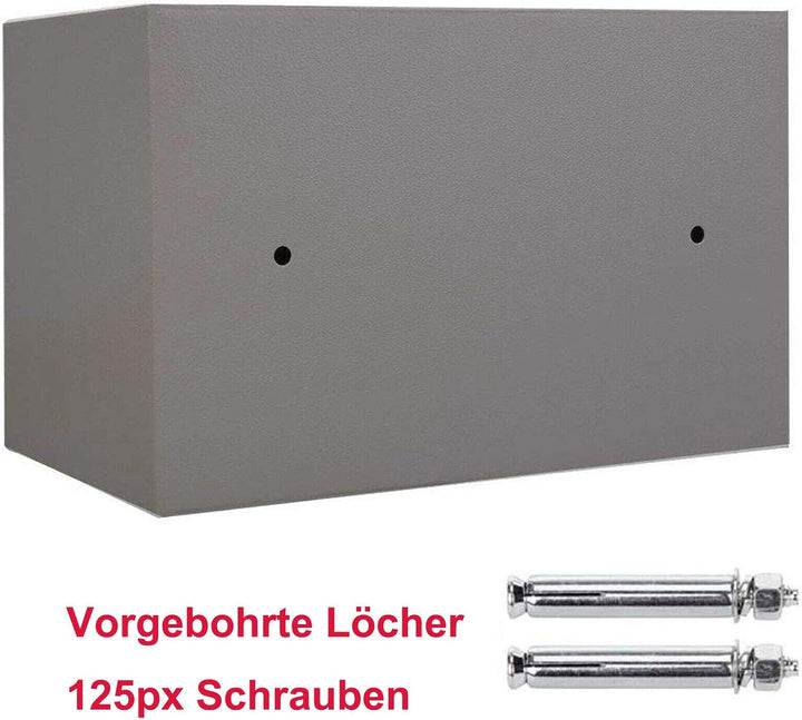Tresor 31x20x20cm Elektronischer Safe, Elektronik Zahlenschloss Doppelstahlbolzen Montagematerial Sa