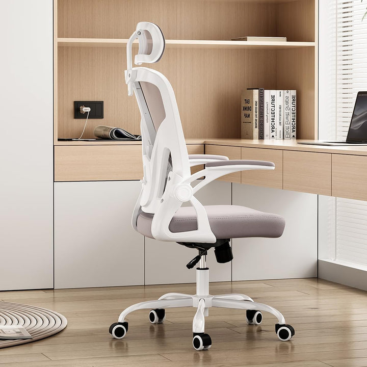 Farini Ergonomischer Stuhl mit Armlehne Büro Schreibtischstuhl mit Rollen Bequemer Home Office Stuhl