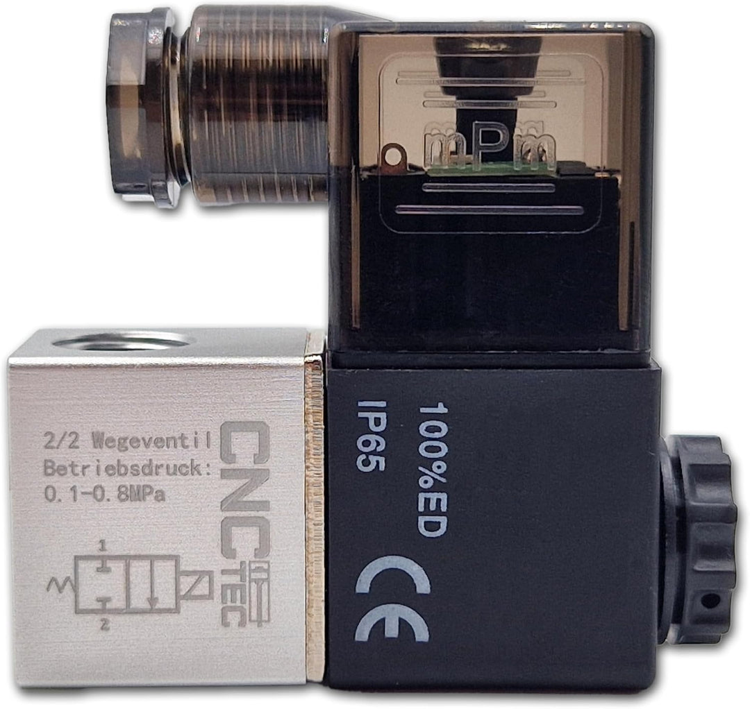 Pneumatik-Ventil 2/2 Wege 1/4" 230 Volt AC Magnetventil Druckluft-Ventil 2/2 Wege 1/4 230 Volt Ac, 2