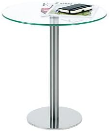 Ebinger | Beistelltisch | rund | HxØ 550 x 495 mm | Glasplatte klar Klar Klare ESG-Sicherheitsglaspl