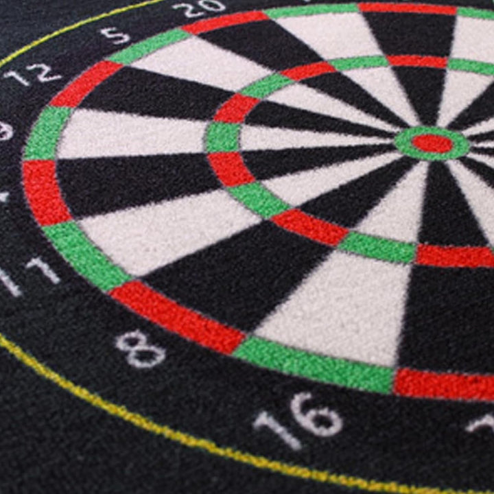 Kingpower Dartteppich mit Abwurflinie, Dart Zubehör mit Motiv, Dartmatte mit Oche, pflegeleichter Te