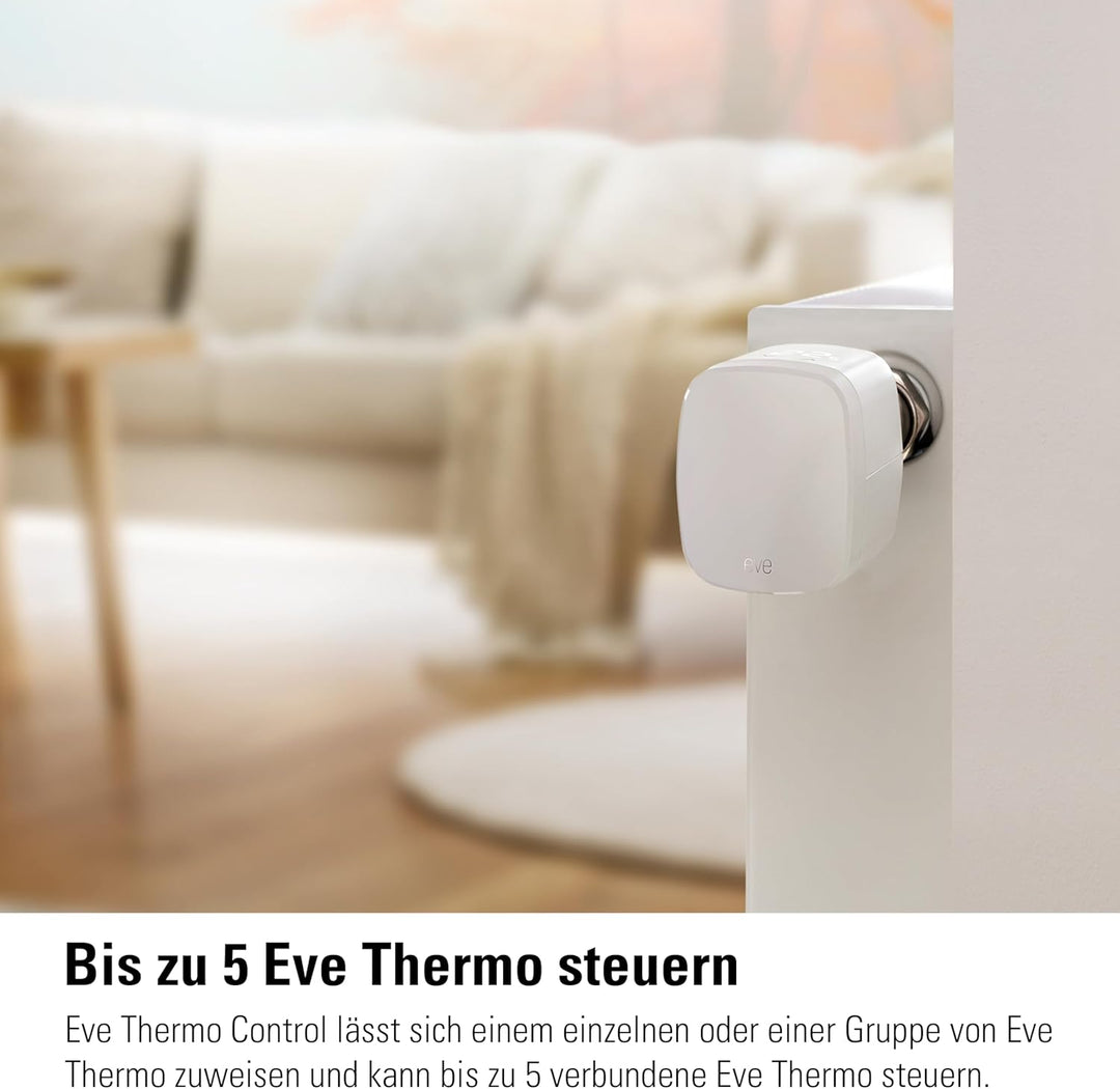 Eve Thermo Control (Matter) – Temperatursensor und -regler für Eve Thermo (4. Gen.), Thread, für App