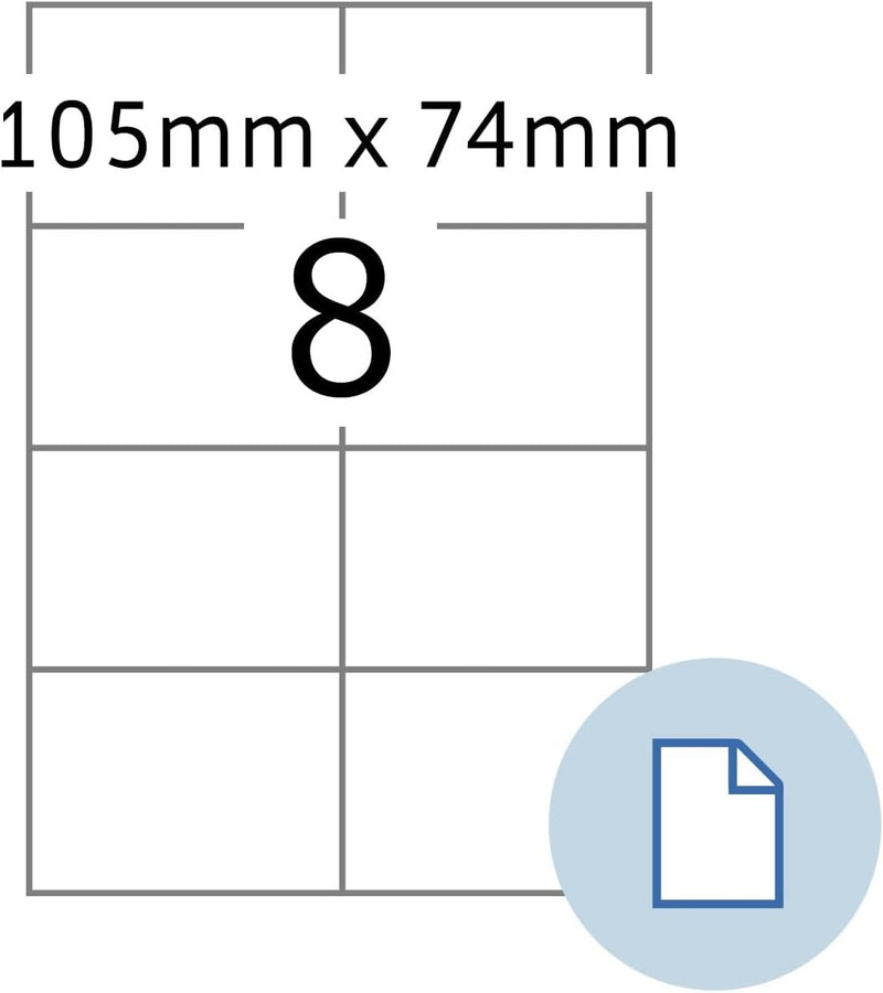 Herma 8408 Universal-Etiketten Dataprint, 105 x 74,25 mm, weiss