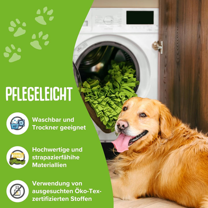 KNAUDER'S Best - Schnüffelteppich für Hunde in 60cm x 60cm - Schnüffelteppich mit mehr als 1.150 Fra
